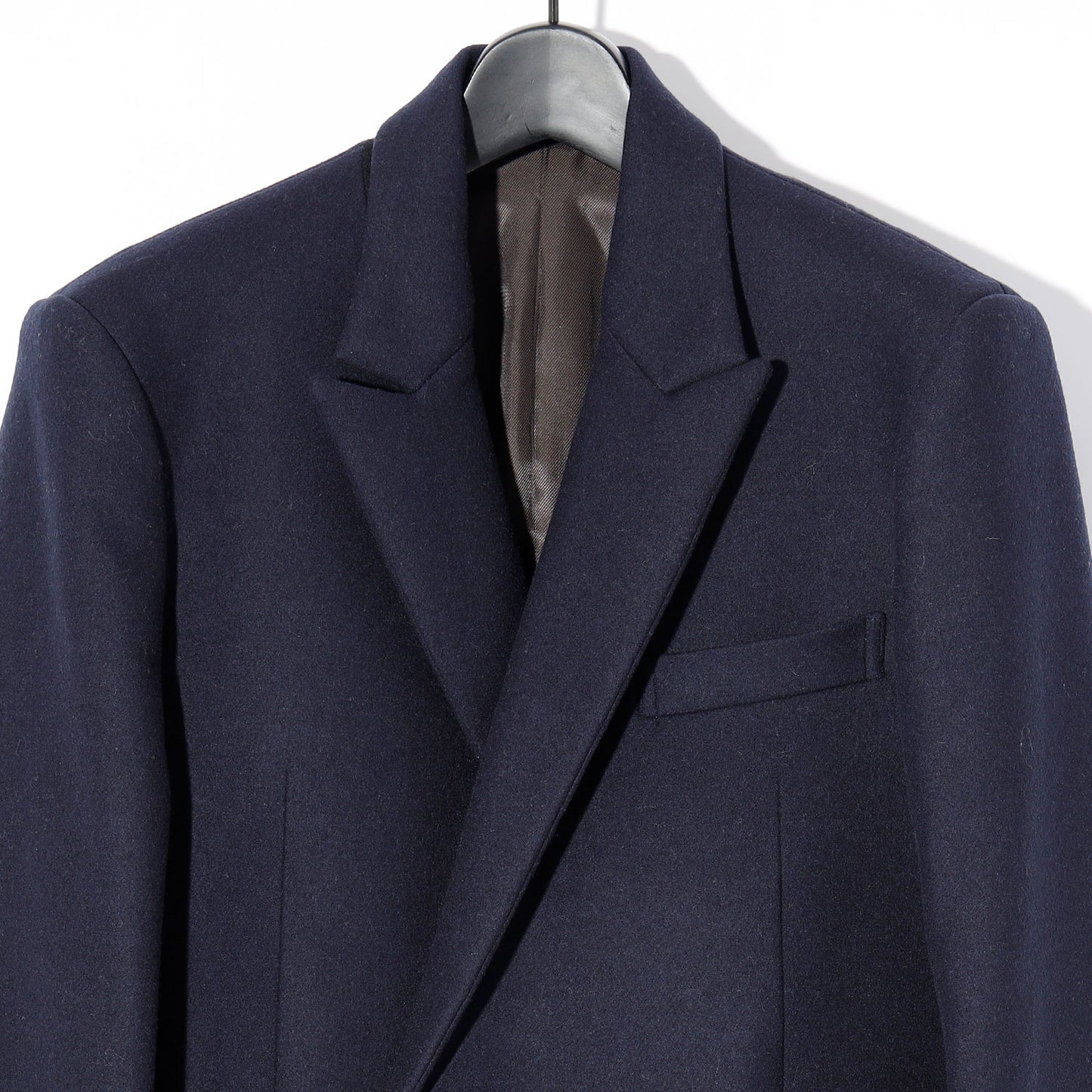 セミダブル金釦ロングチェスターコート(NAVY)