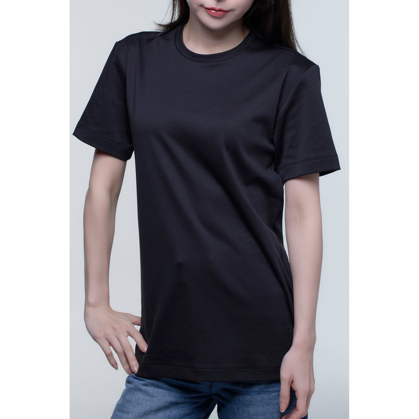 THE 9 CLOSET S Tailored T-Shirts(BLACK)
