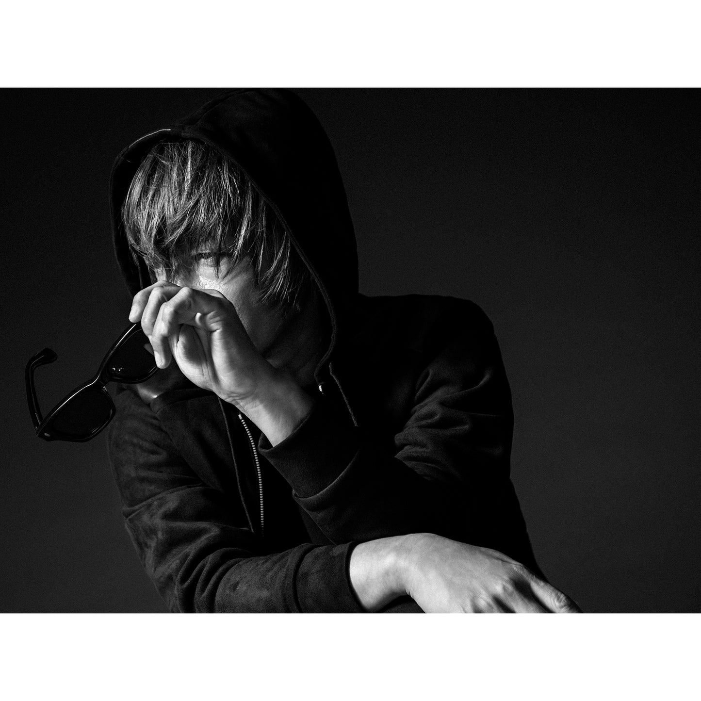 INORAN別注STRETCH SUEDE ZIP-UP HOODIE