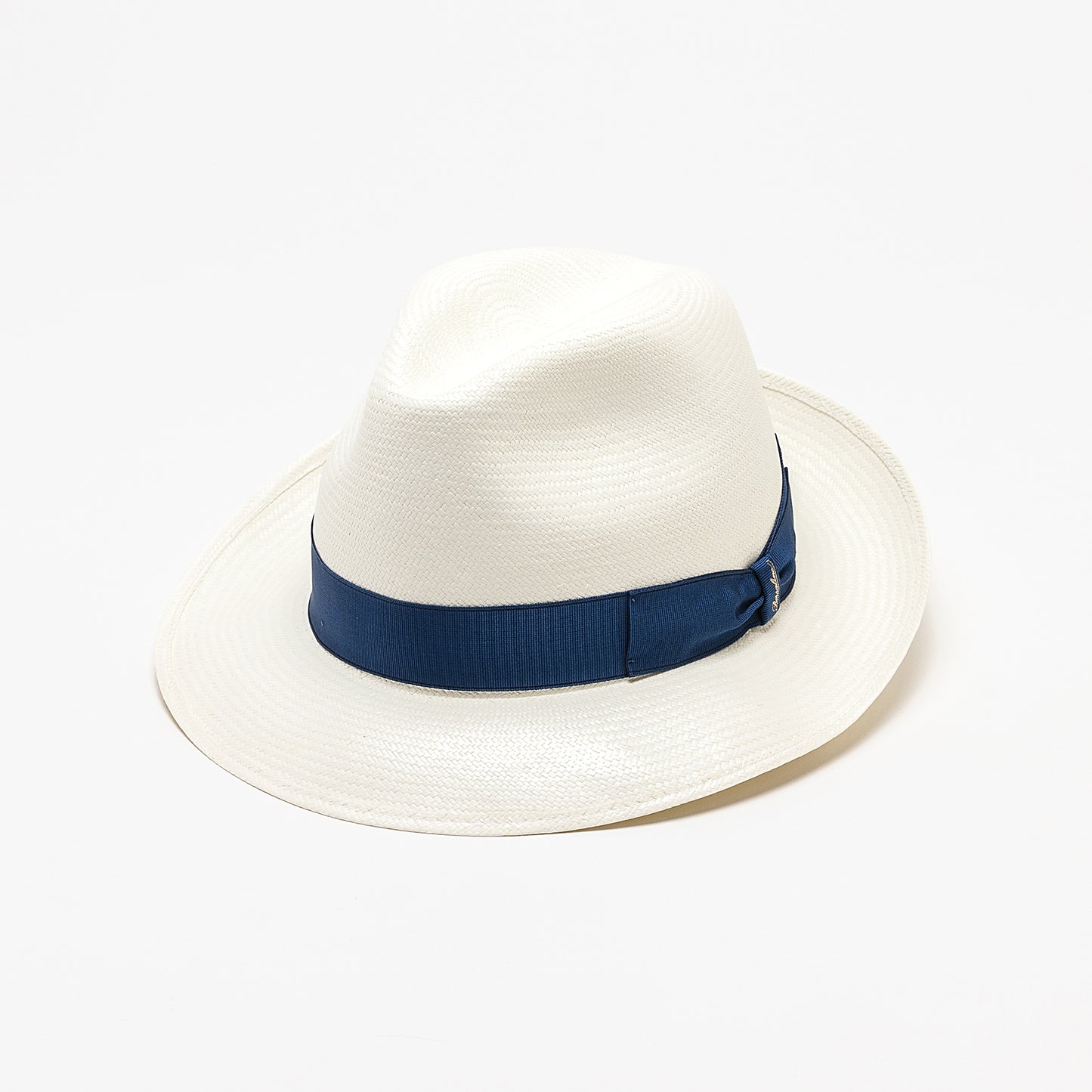 Panama Fine(ミディアムブリム)White×Blue