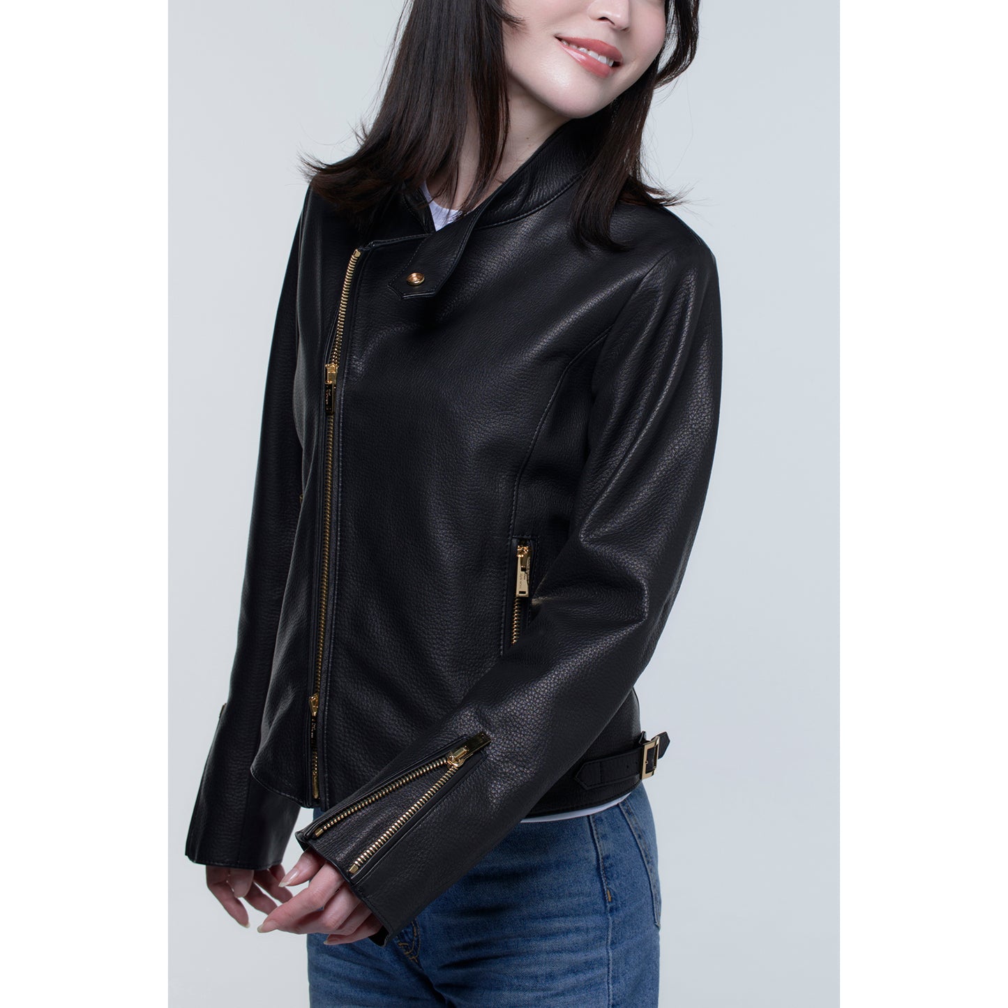 leather riders jacket 「Track.1」【Ladies】