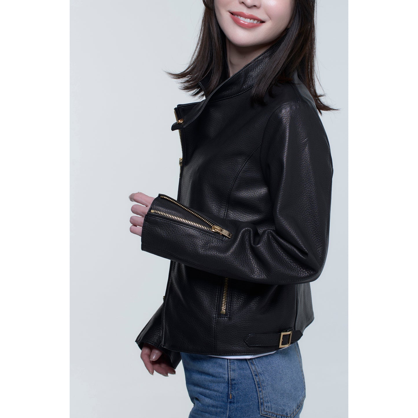leather riders jacket 「Track.1」【Ladies】