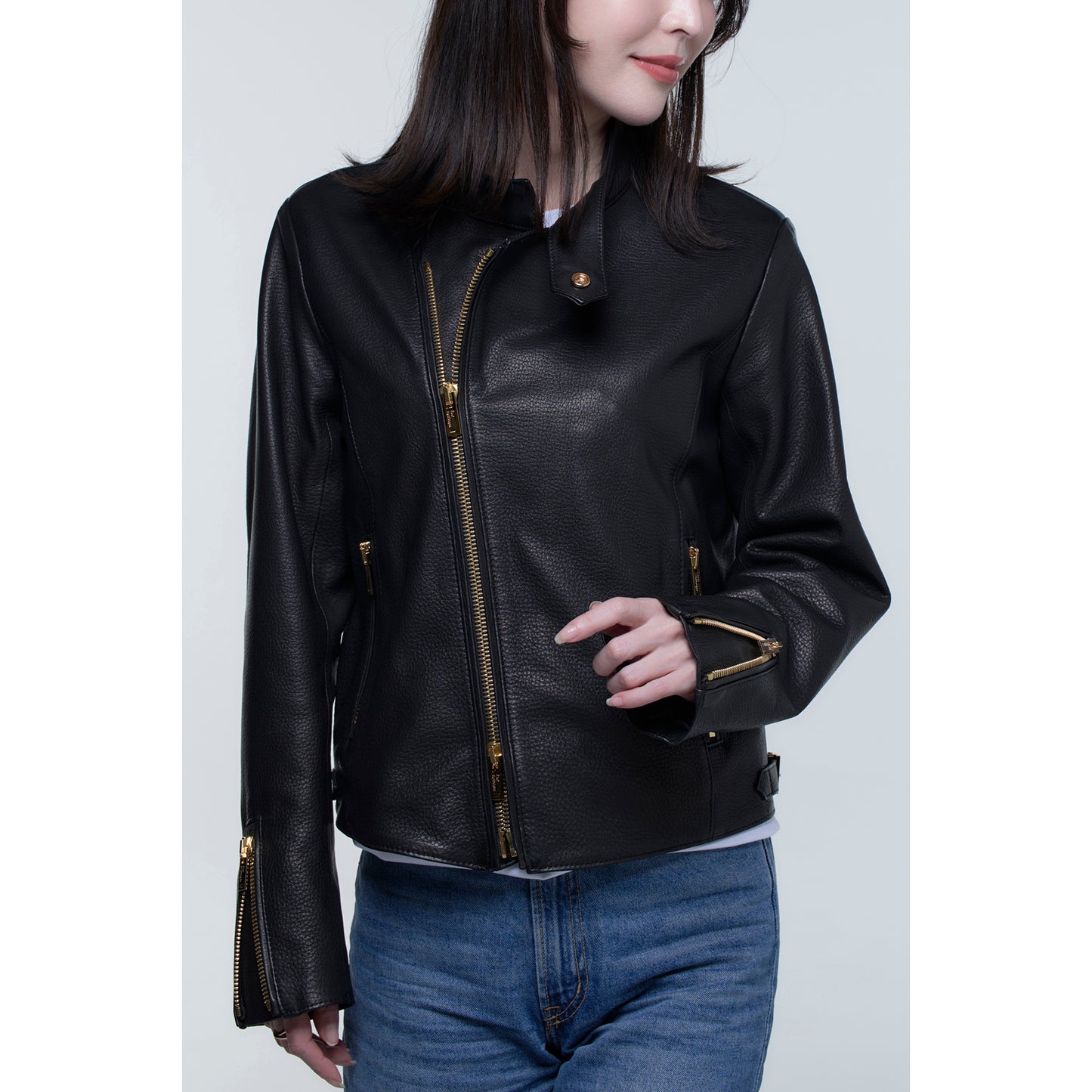 leather riders jacket 「Track.1」【Ladies】