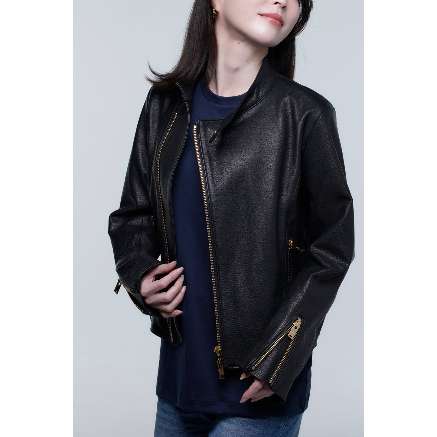 leather riders jacket 「Track.1」【Ladies】