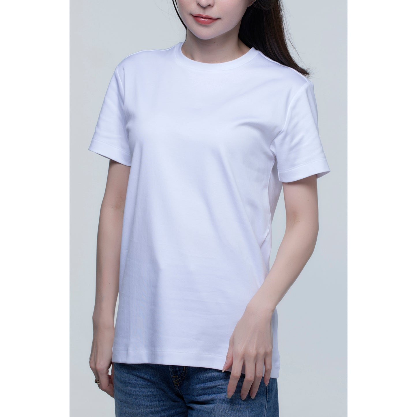 THE 9 CLOSET S Tailored T-Shirts(WHITE)