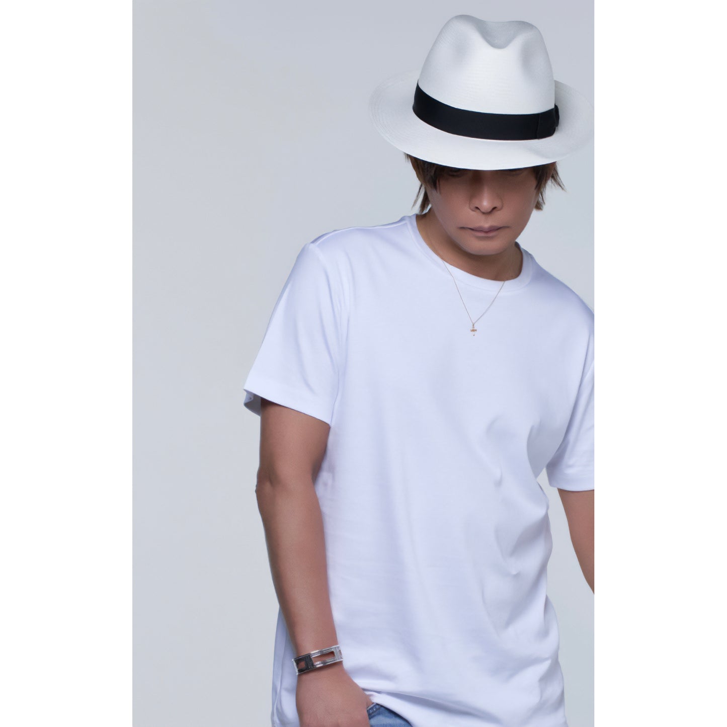 Panama Quito(ミディアムブリム)Black×Black