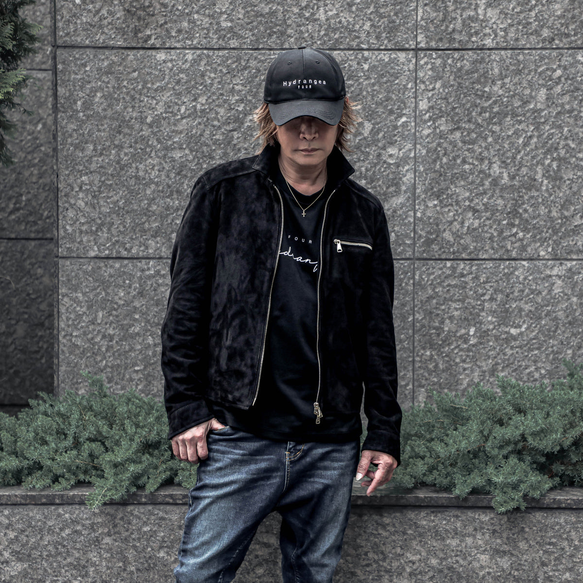 【INORAN別注】【菅原靴店別注仕様】EMMETI LIONEL INRN エンメティ リオネル ラムスエード シングルライダース 襟付 BLACK/ブラック