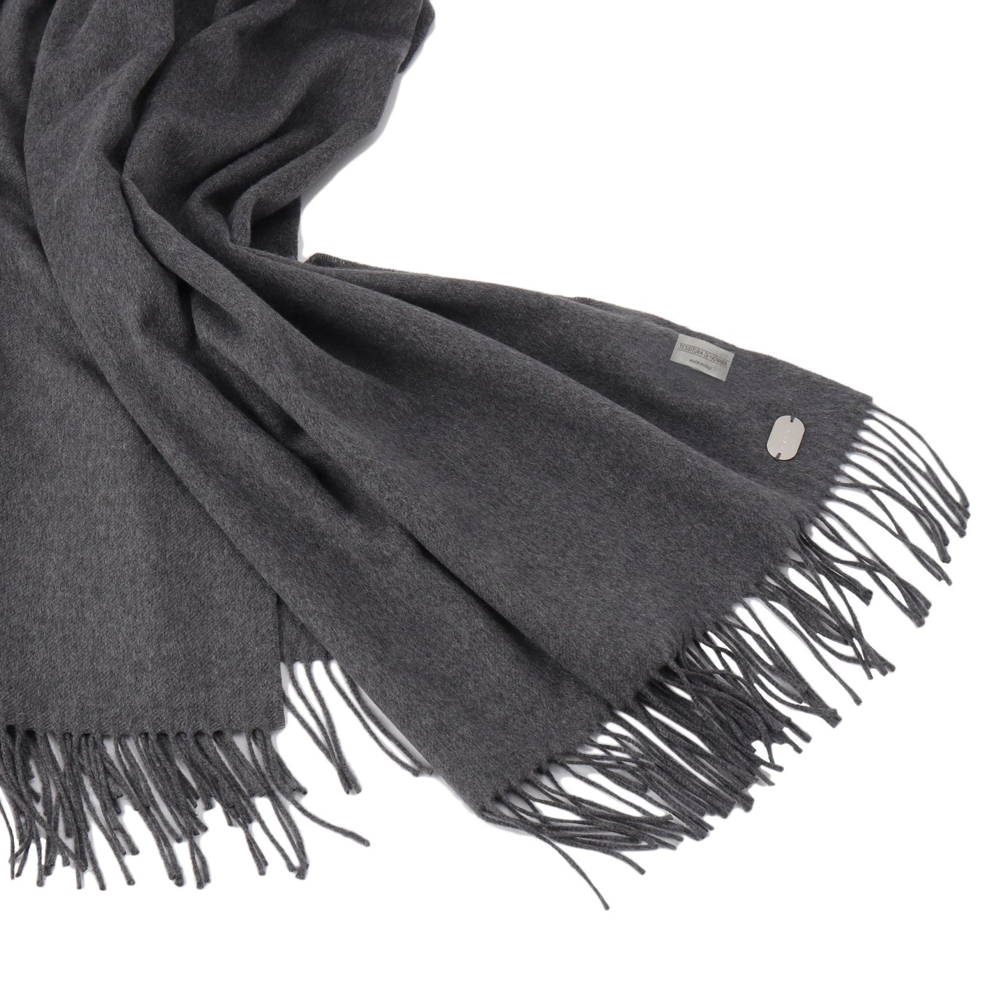 100% silk stole, grey, by TESSITURA DI NOVARA (Ermenegildo Zegna Group)