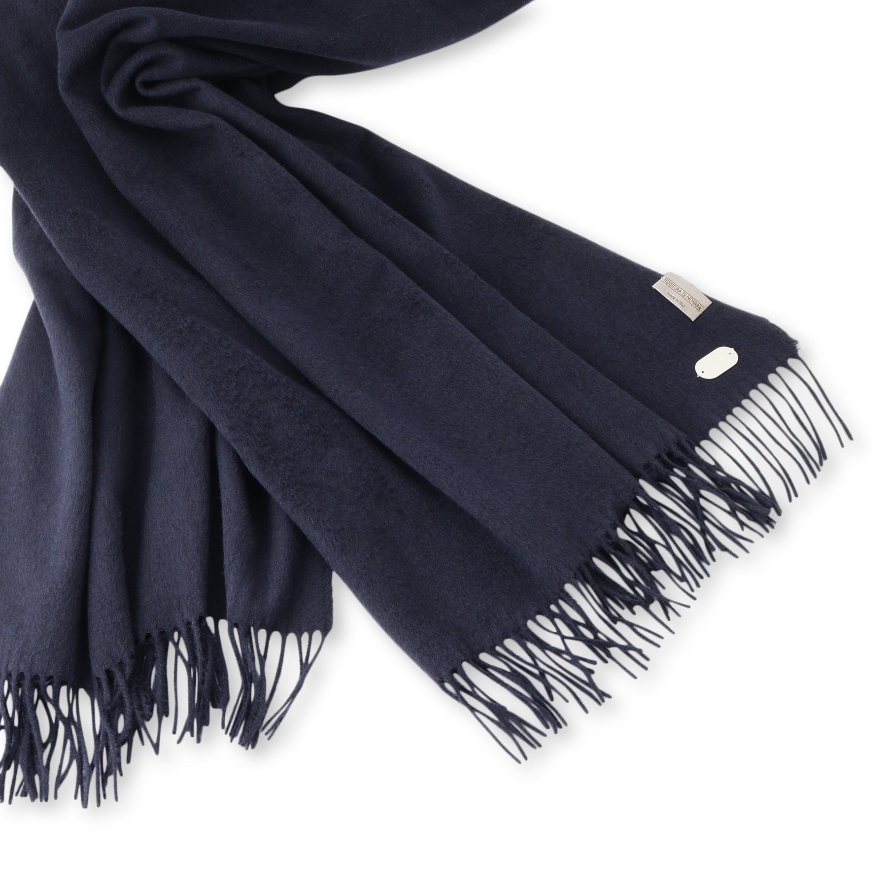100%シルクストールネイビー TESSITURA DI NOVARA製(Ermenegildo Zegna