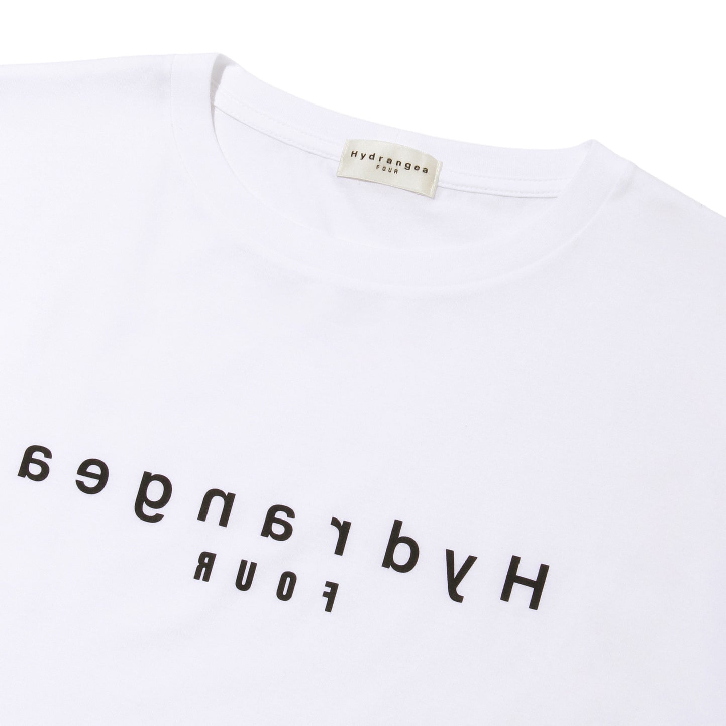 Four Hydrangea Reverse Logo T-Shirts WHITE