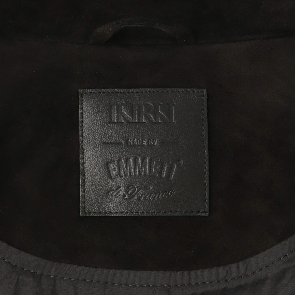 【INORAN別注】【菅原靴店別注仕様】EMMETI LIONEL INRN エンメティ リオネル ラムスエード シングルライダース 襟付 BLACK/ブラック