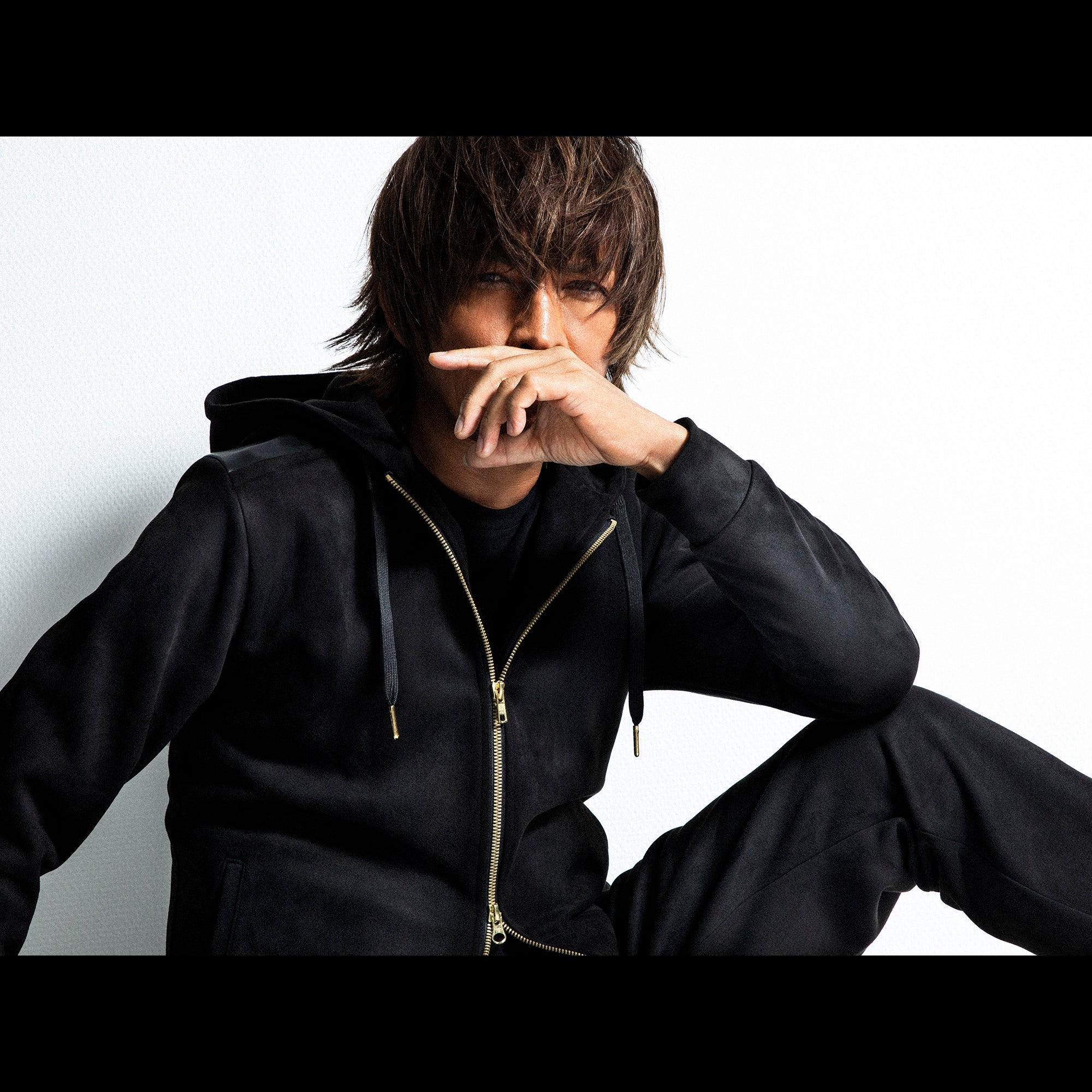INORAN別注 ストレッチスエード ジップフーディー 黒 INORAN別注STRETCH SUEDE ZIP-UP HOODIE – the9closets.com