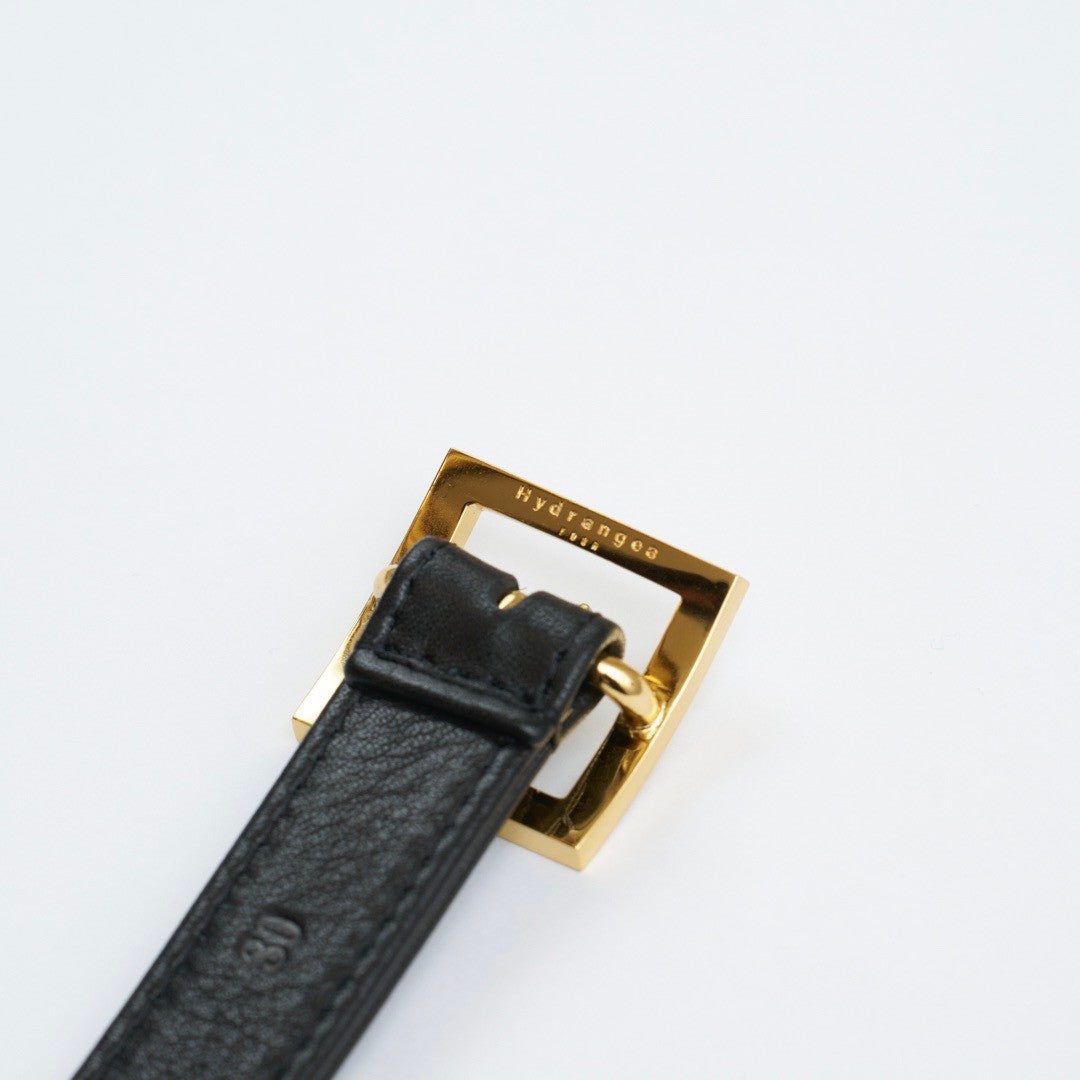 Square buckle Lether Belt