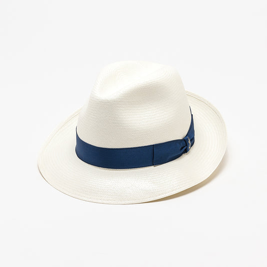 Panama Fine（ミディアムブリム）White×Blue
