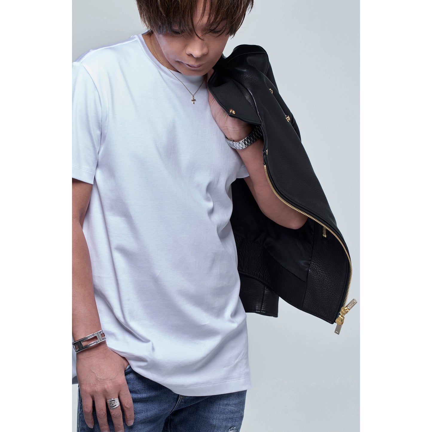 THE 9 CLOSET S Tailored T-Shirts（WHITE）