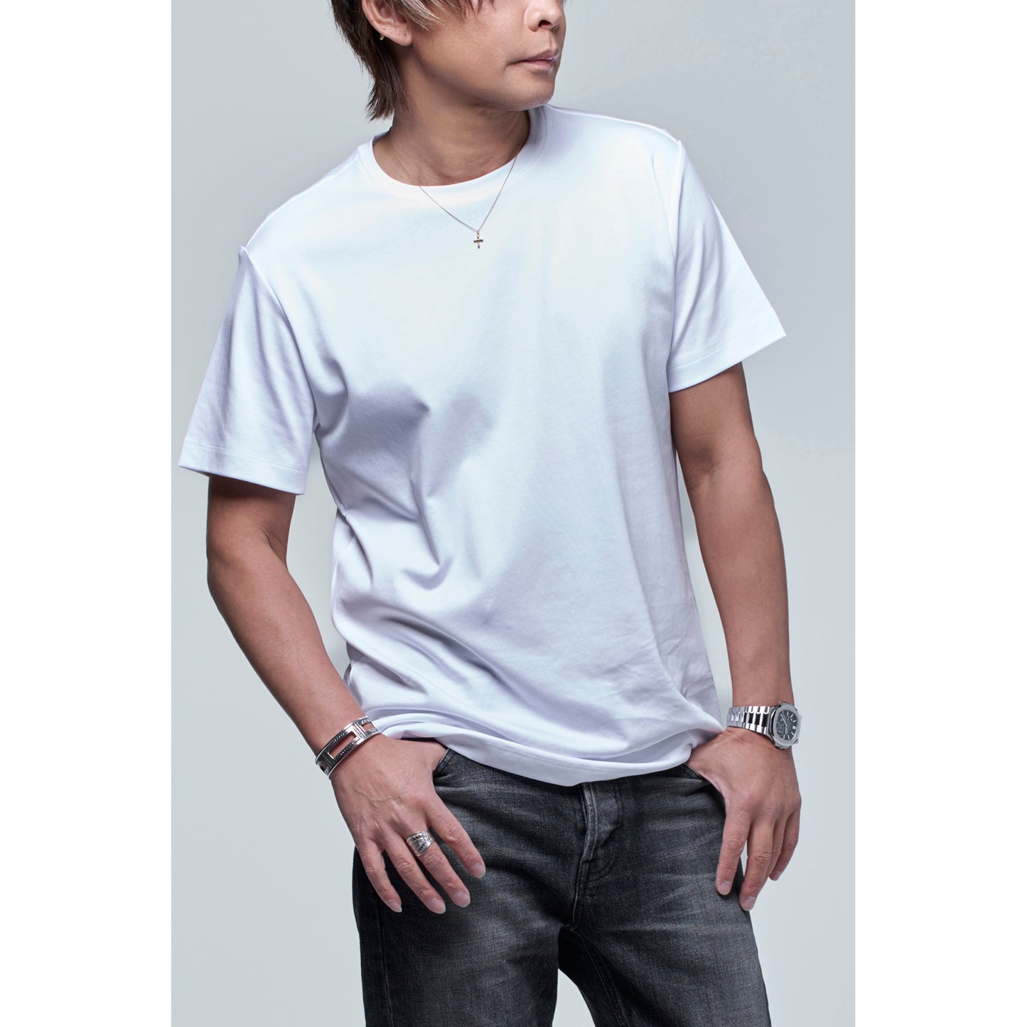 THE 9 CLOSET S Tailored T-Shirts（WHITE）