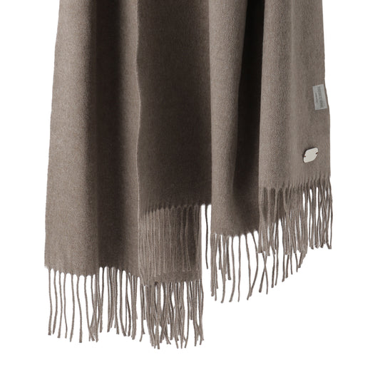 100% silk stole, beige, made by TESSITURA DI NOVARA (Ermenegildo Zegna Group)