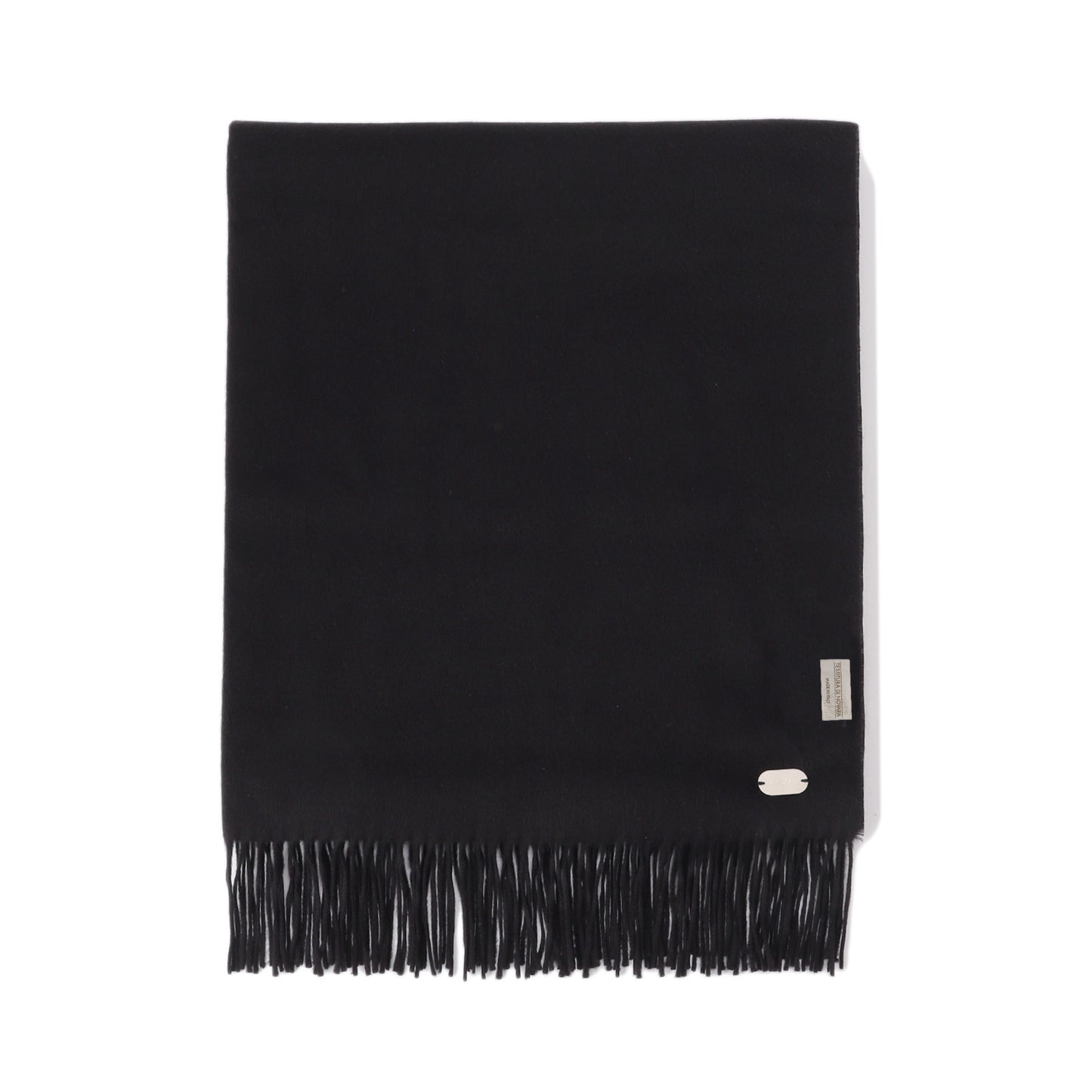 100% silk stole in black by TESSITURA DI NOVARA (Ermenegildo Zegna Group)