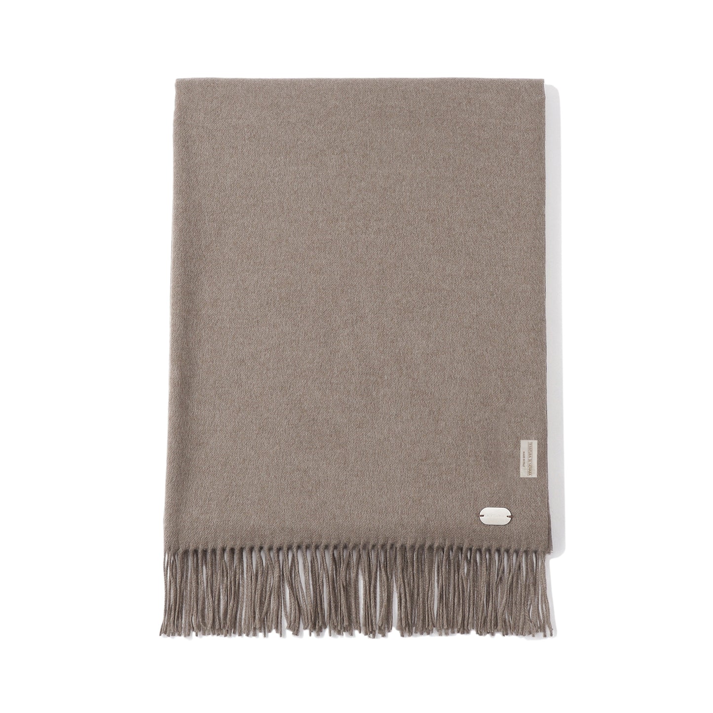 100% silk stole, beige, made by TESSITURA DI NOVARA (Ermenegildo Zegna Group)